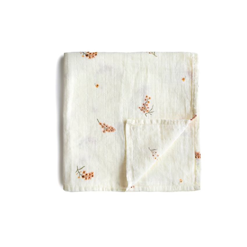 Mushie - Swaddle Flowers
