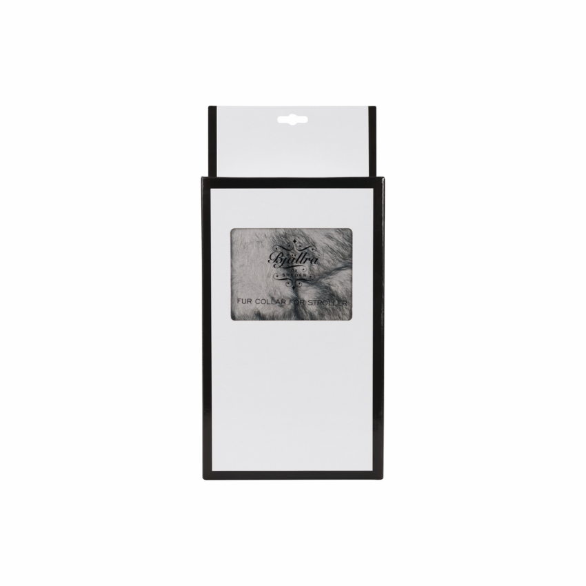 Bjällra of Sweden - Kinderwagen Pelzumrandung Grau