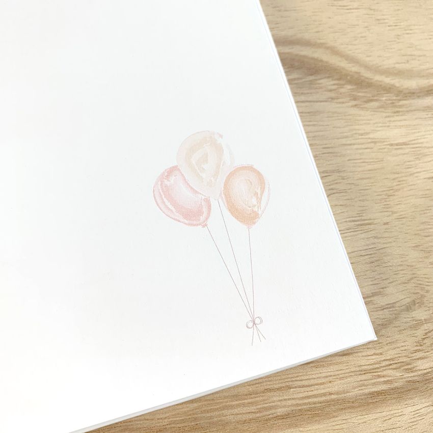 mintkind - Gästebuch Erinnerungsbuch Meine Babyparty Pink