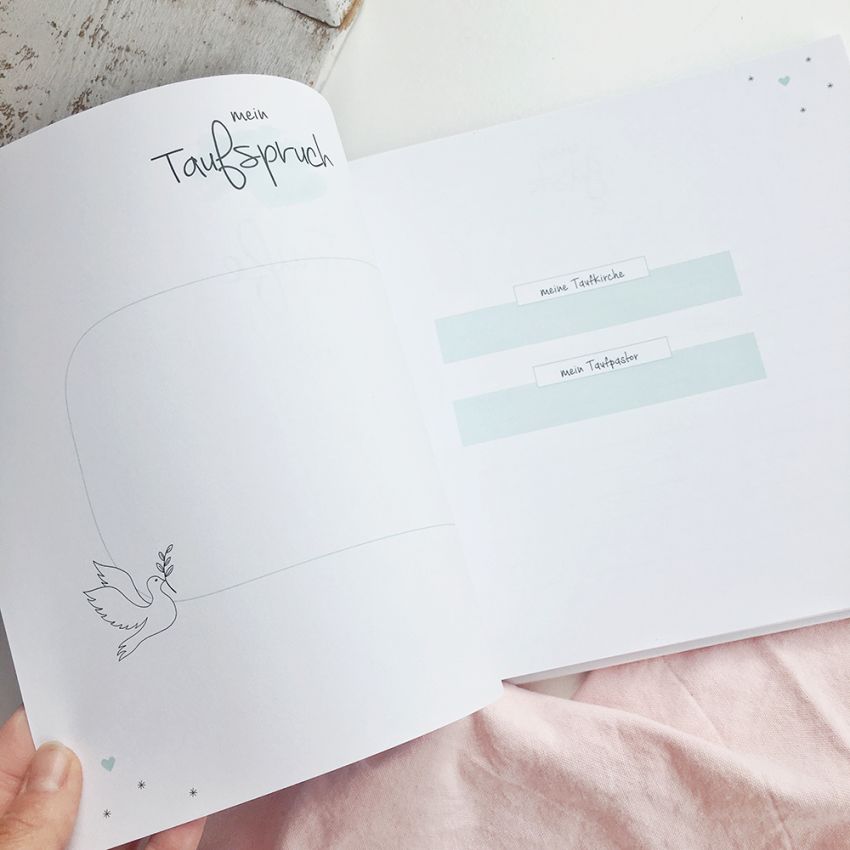 mintkind - Gästebuch Erinnerungsbuch Meine Taufe