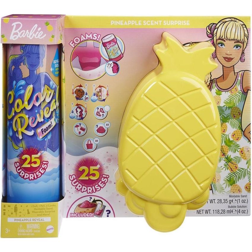 Mattel - Barbie Color Reveal: Schaumspass (Ananas)