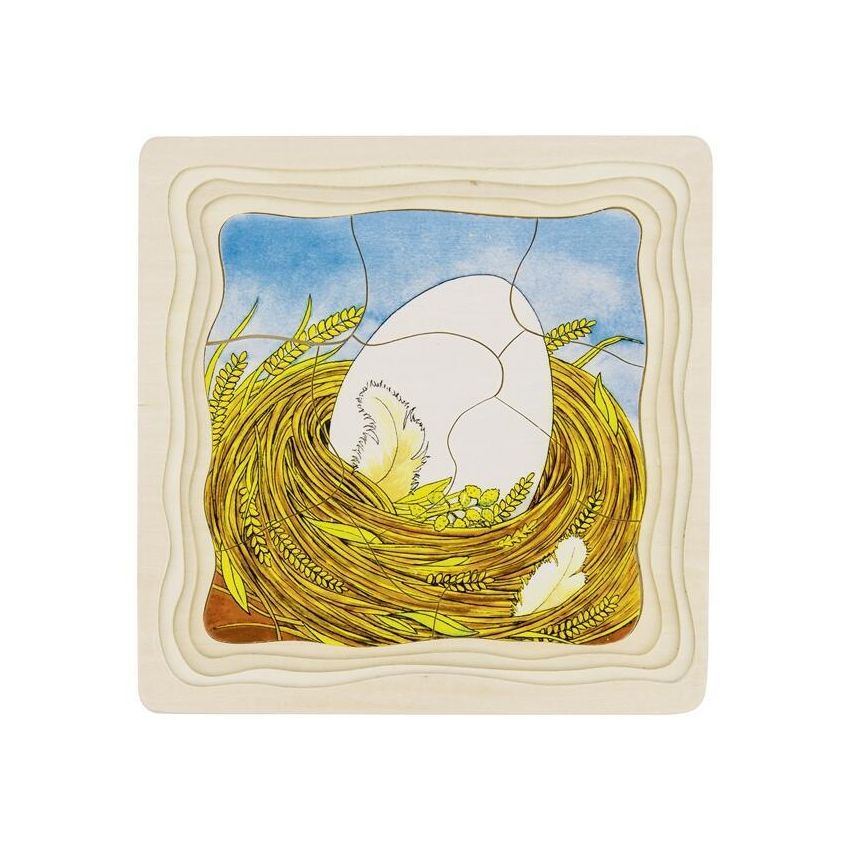 goki - 4 Schichten Puzzle Das Huhn