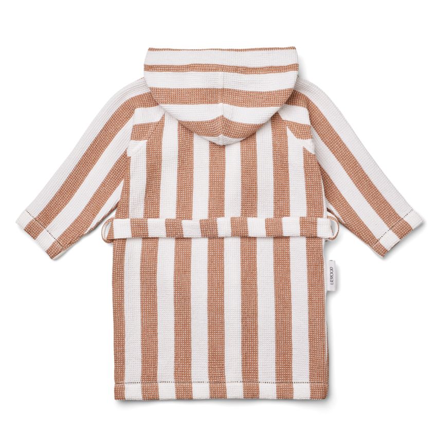 LIEWOOD - Gray Wellness Bademantel Waffelstoff White Tuscany