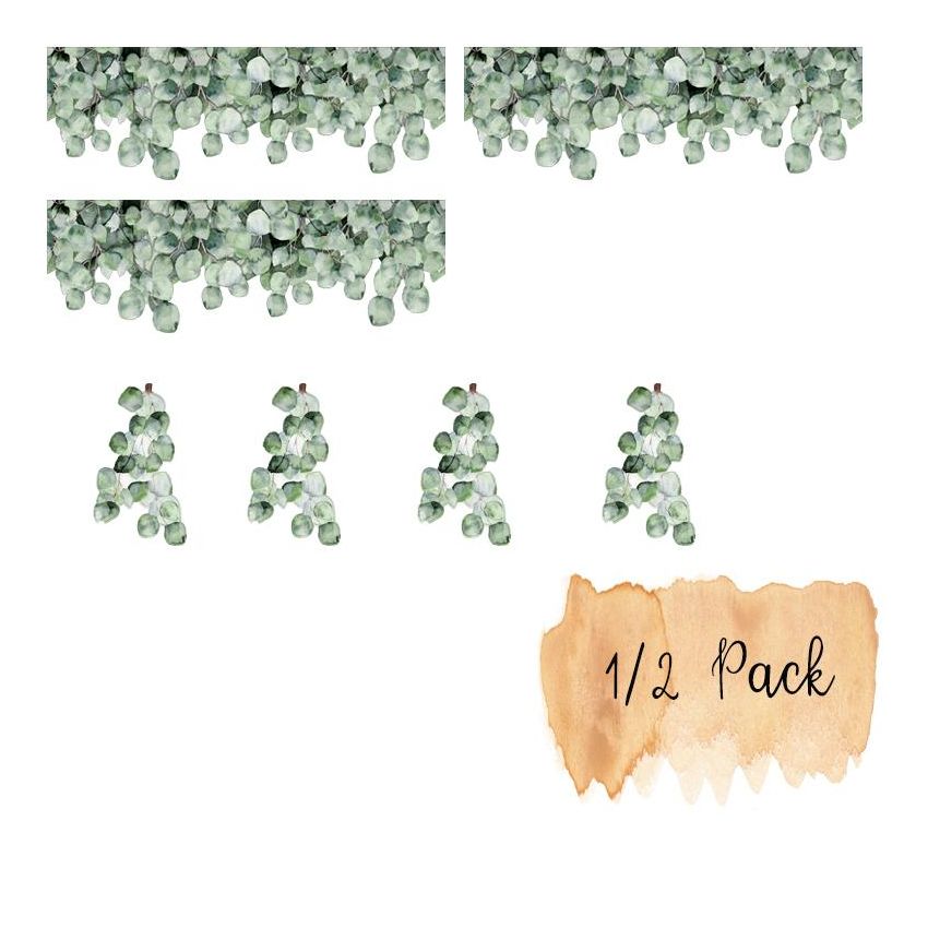 Little Rae Prints - Wandsticker Bordüre Green Leaves