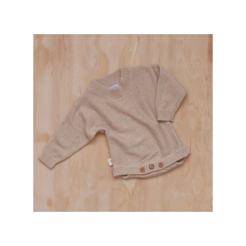 Ziggy Lou - Strickbody Caramel gefleckt