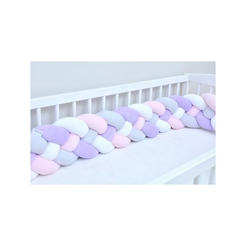Sparrow - Bettschlange extrabreit lavender - weiss - hellgrau - babypink