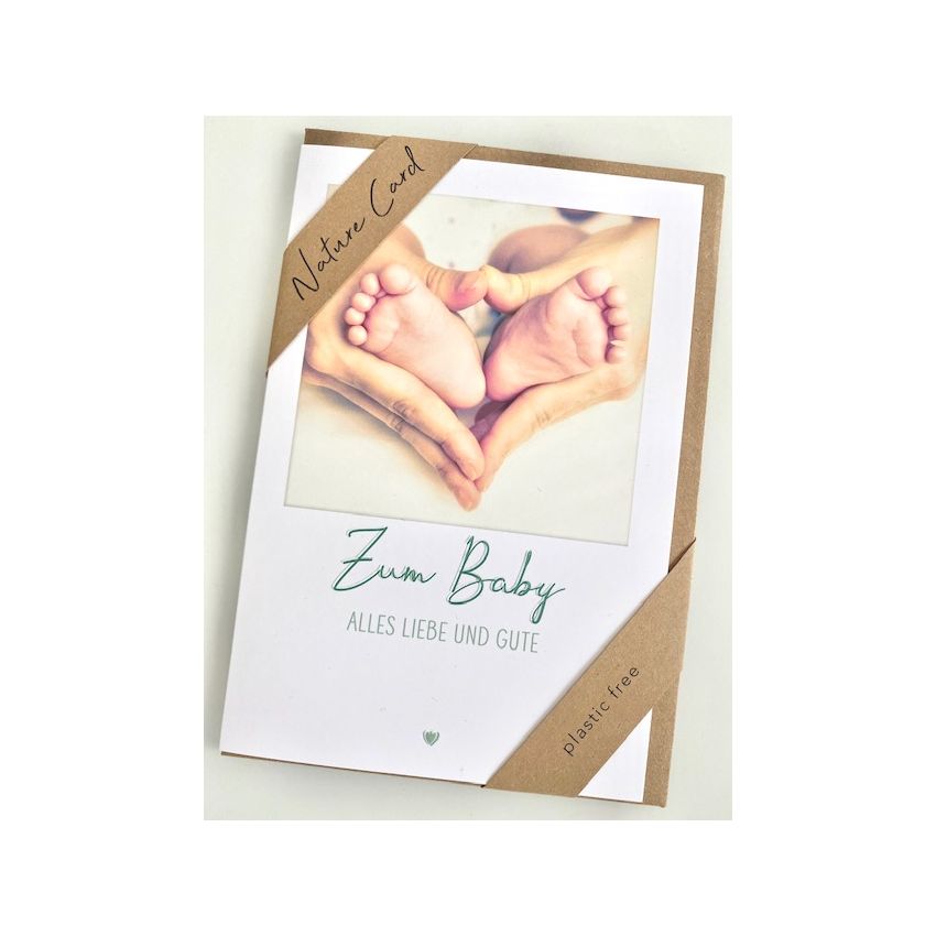 Grusskarte zur Geburt: Zum Baby alles Liebe und Gute