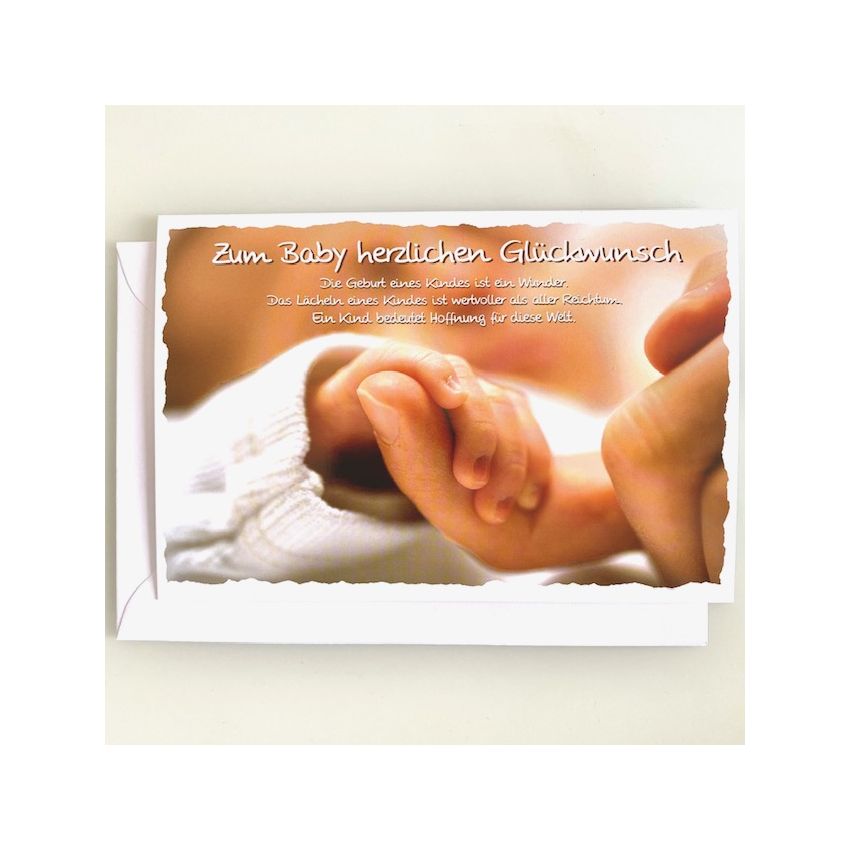 Grusskarte zur Geburt: 
