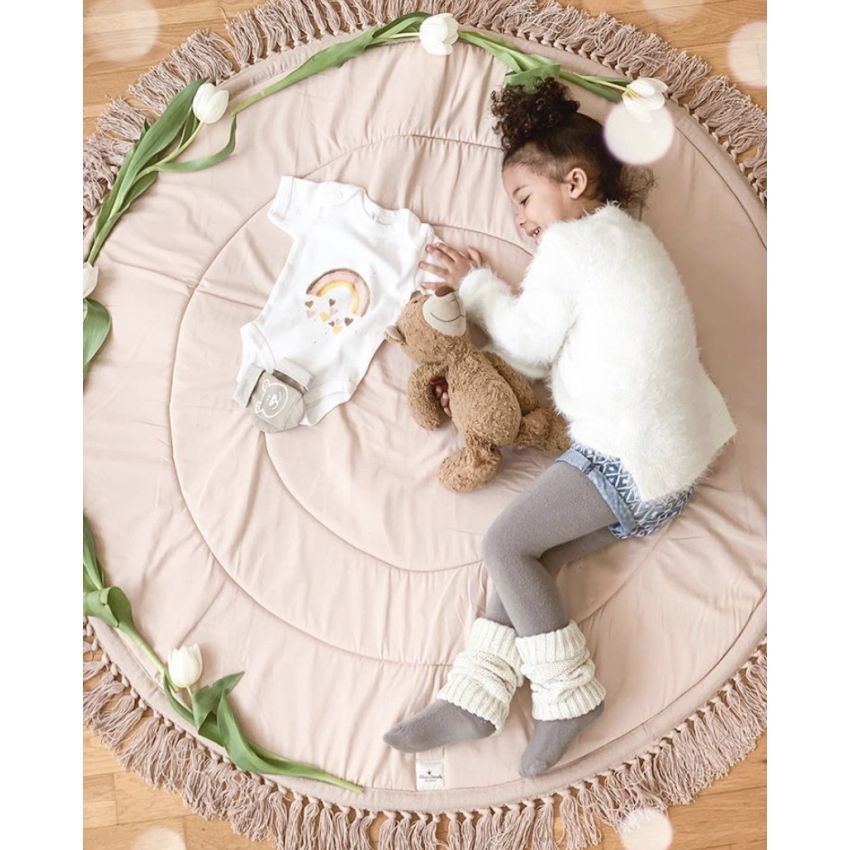 Elodie - Playmat Powder pink Fringe