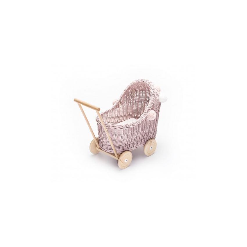 Lilu - Puppenwagen Dirty pink mit Pommel