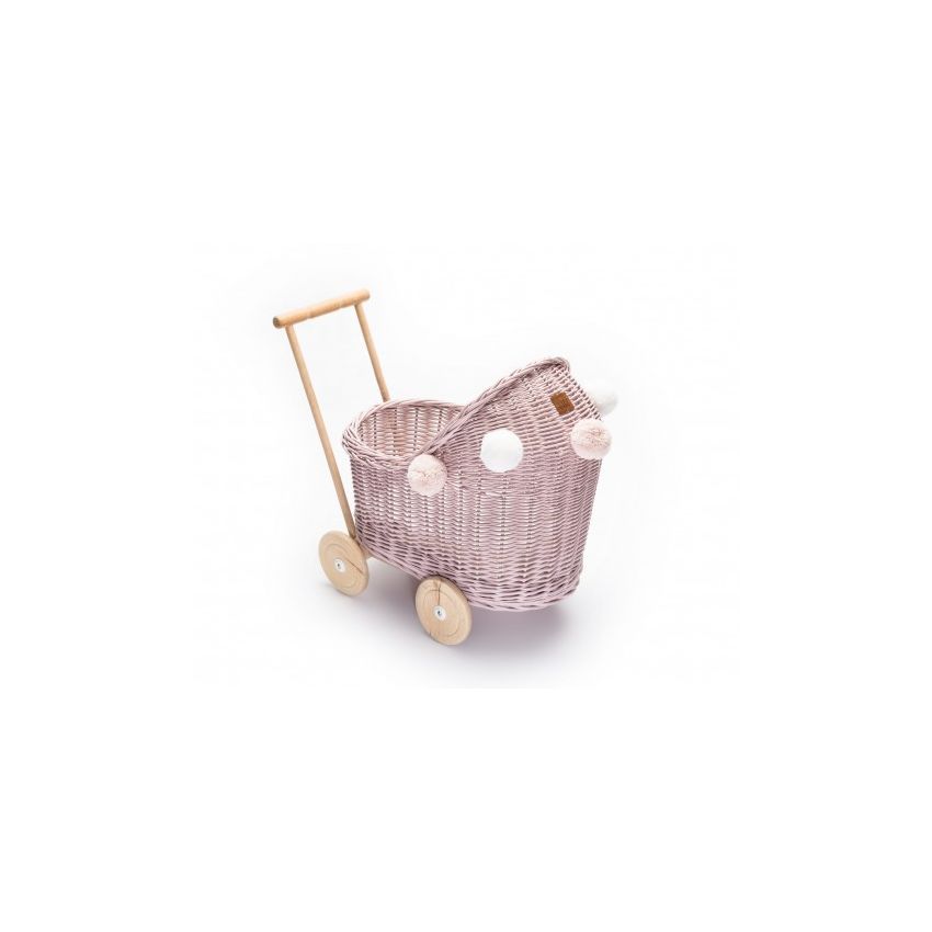 Lilu - Puppenwagen Dirty pink mit Pommel