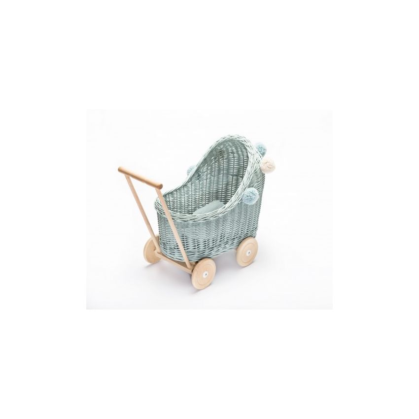 Lilu - Puppenwagen Dirty mint mit Pommel