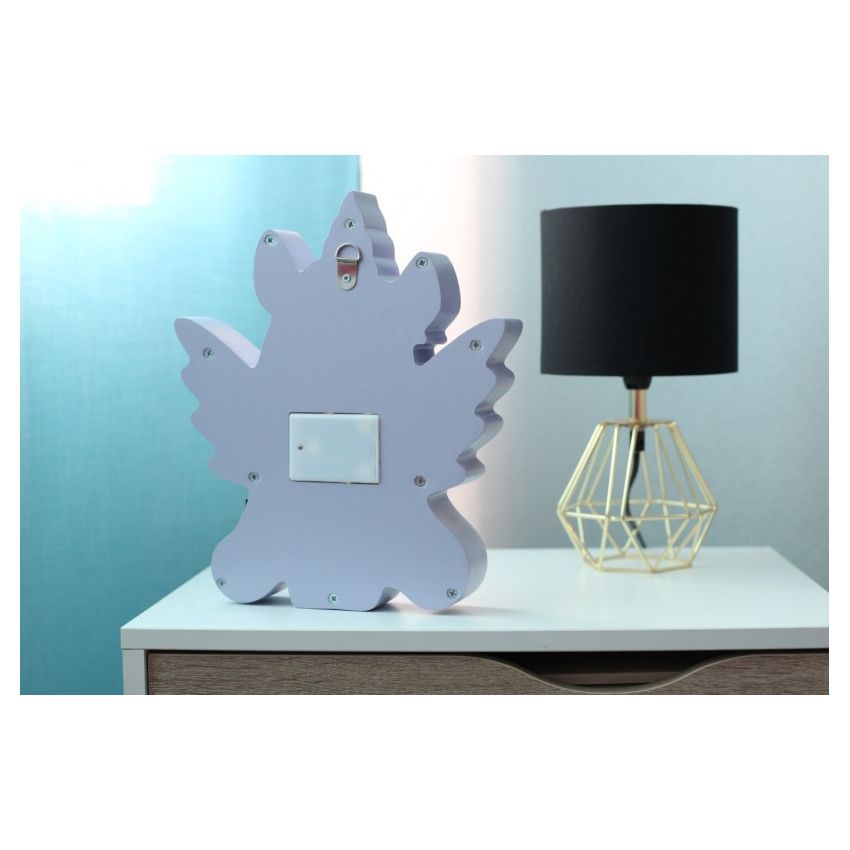 HappyMoon - LED Nachtlampe Einhorn flieder weiss