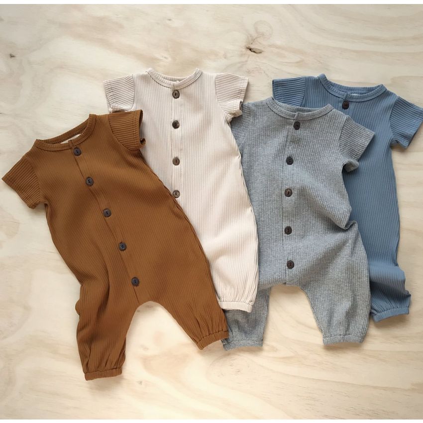 bel&bow - Ribbed Jumpsuit dusty Blue