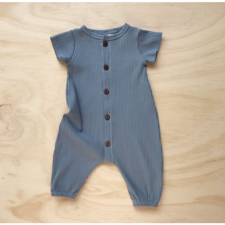 bel&bow - Ribbed Jumpsuit dusty Blue