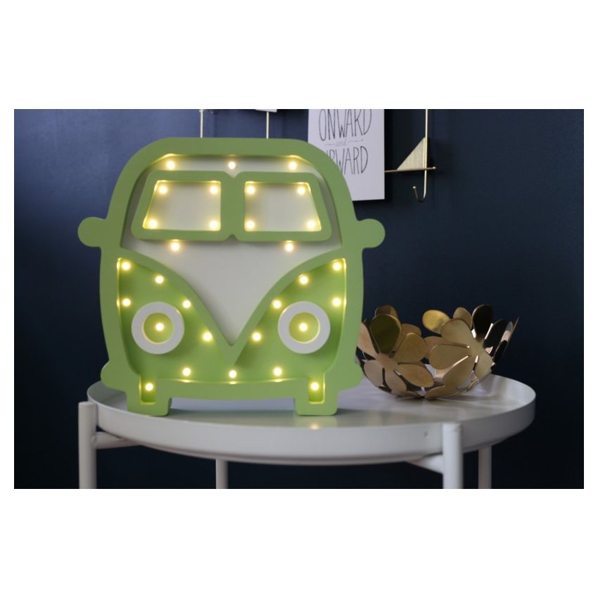 HappyMoon - LED Nachtlampe Hippiebus grasgrün