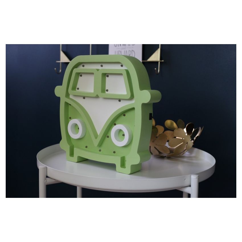 HappyMoon - LED Nachtlampe Hippiebus grasgrün