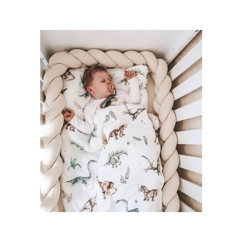 Qbana Mama - Bettdeckenset mit Kissen gefüttert  Dinosaurier