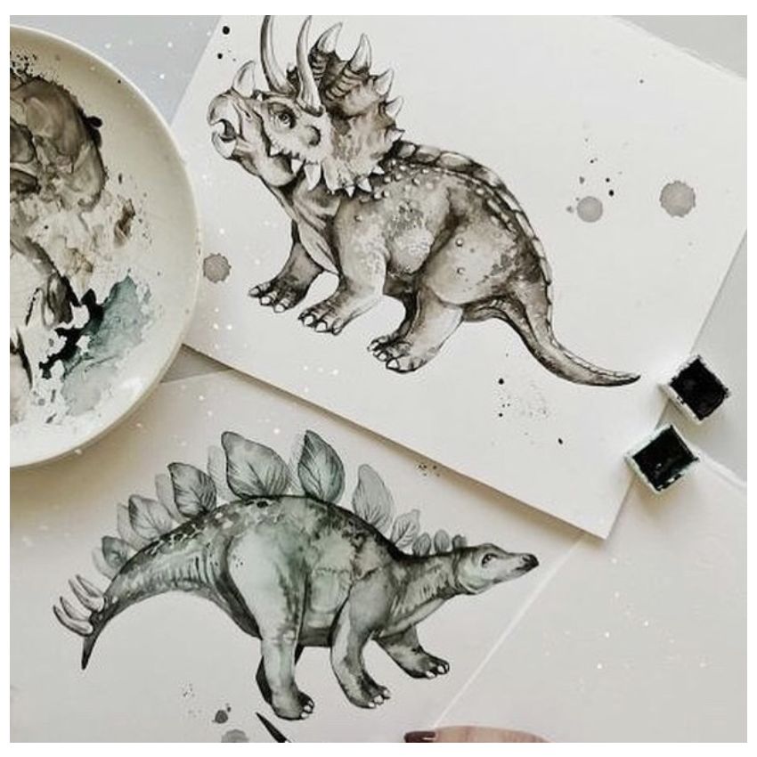 Qbana Mama - Bambus Swaddle Dinosaurier 120 x 120cm