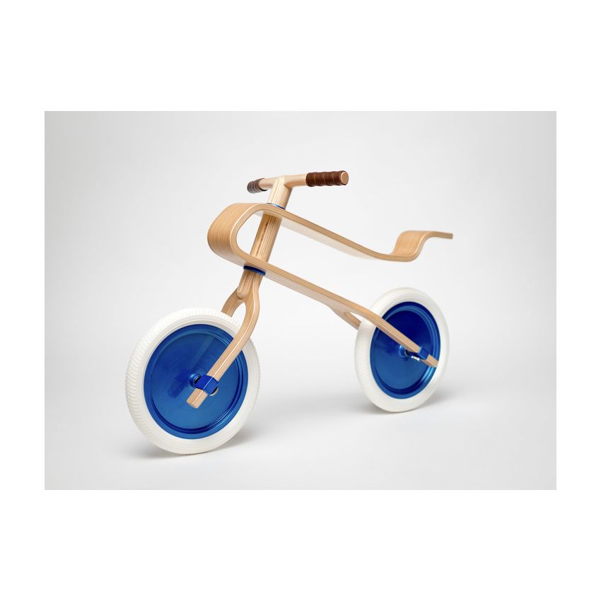 Brum Brum Bike - Laufrad Oak Holz hell Blau- weiss