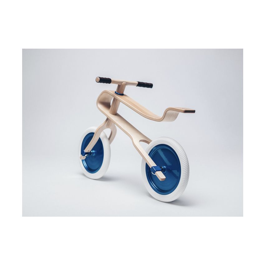 Brum Brum Bike - Laufrad Oak Holz hell Blau- weiss