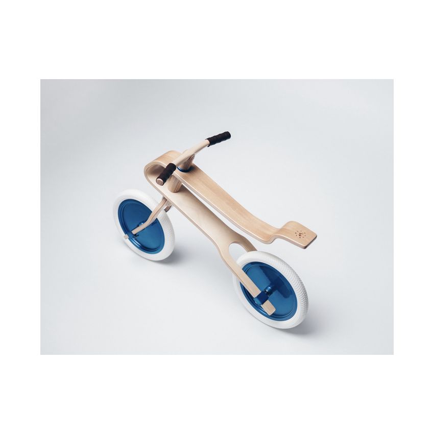 Brum Brum Bike - Laufrad Oak Holz hell Blau- weiss