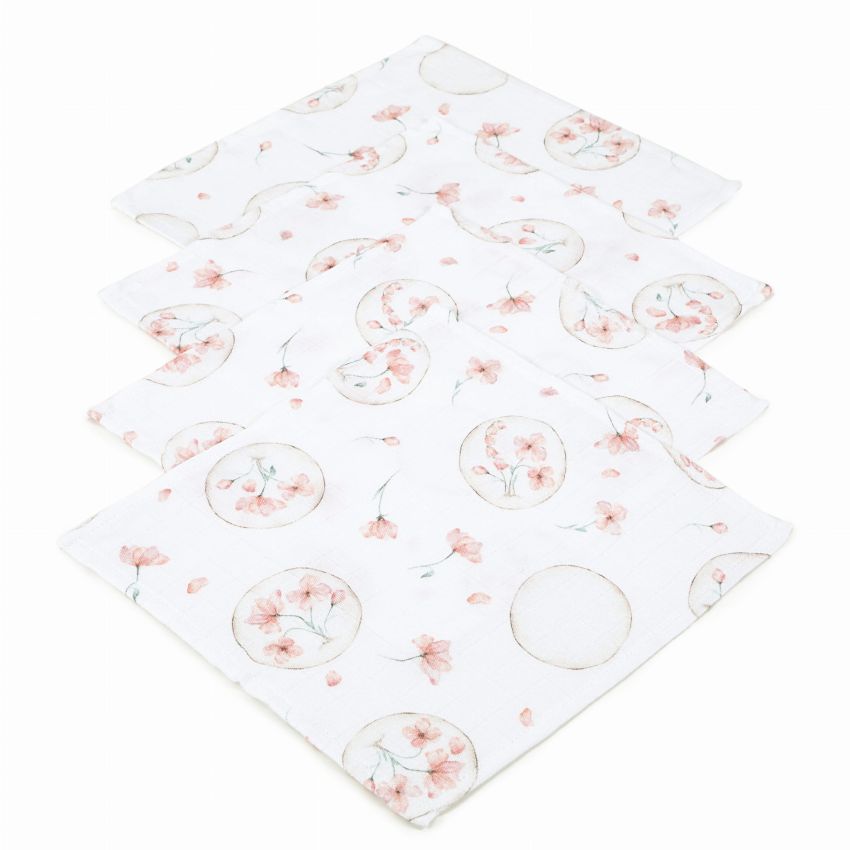 Qbana Mama - 4er Pack Bambus Muslin - Tücher Mullwindeln Illusion