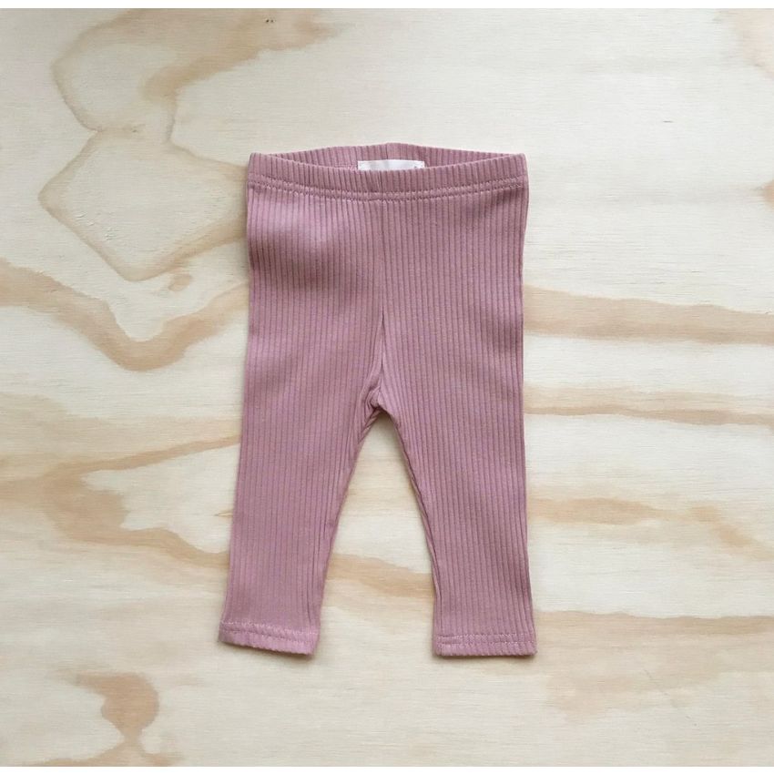 bel&bow - Ribbed Leggings Basic Pink