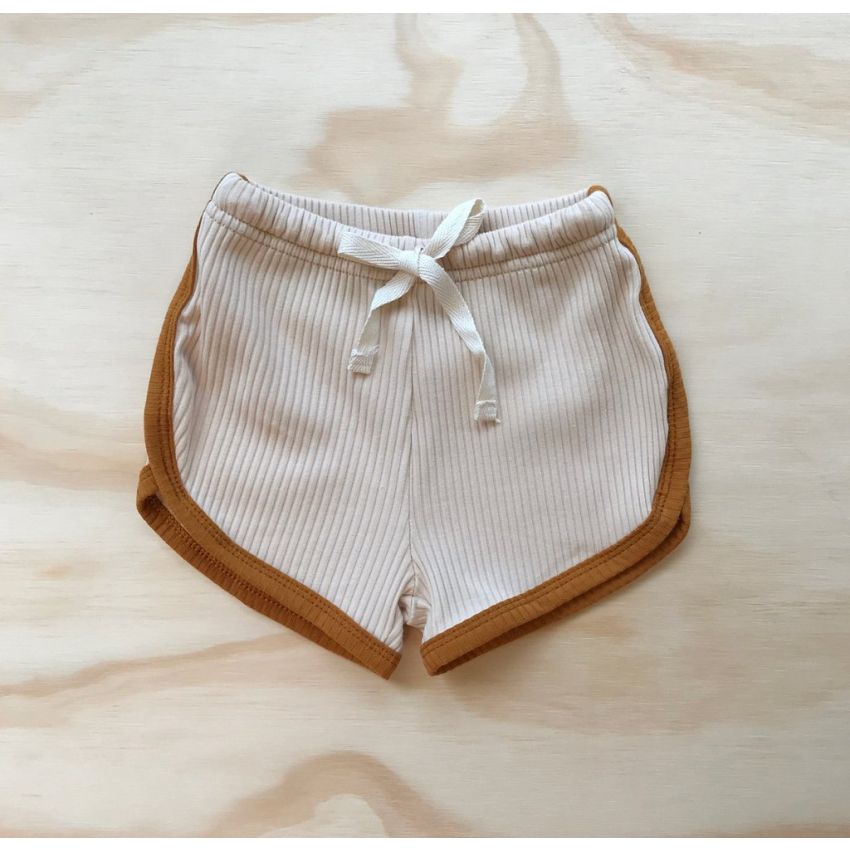 bel&bow - Ribbed Shorts Oatmeal