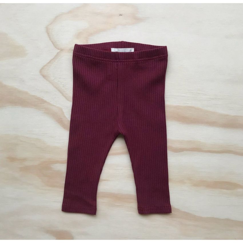 bel&bow - Ribbed Leggings Basic Berry