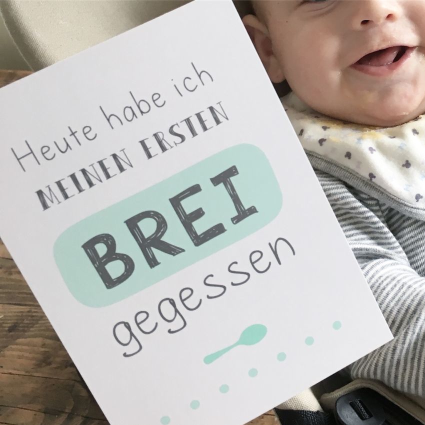 mintkind - Meilensteinkarten- Set Baby mint