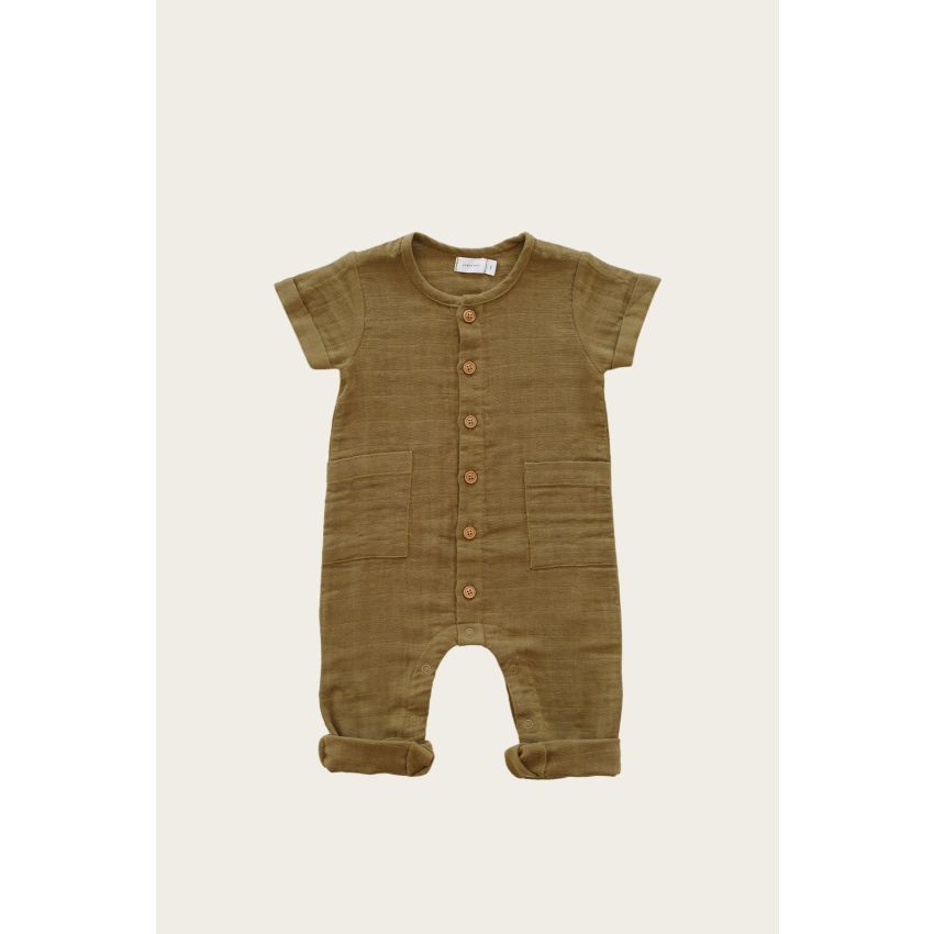 Jamie Kay - Muslin Playsuit Golden Olive