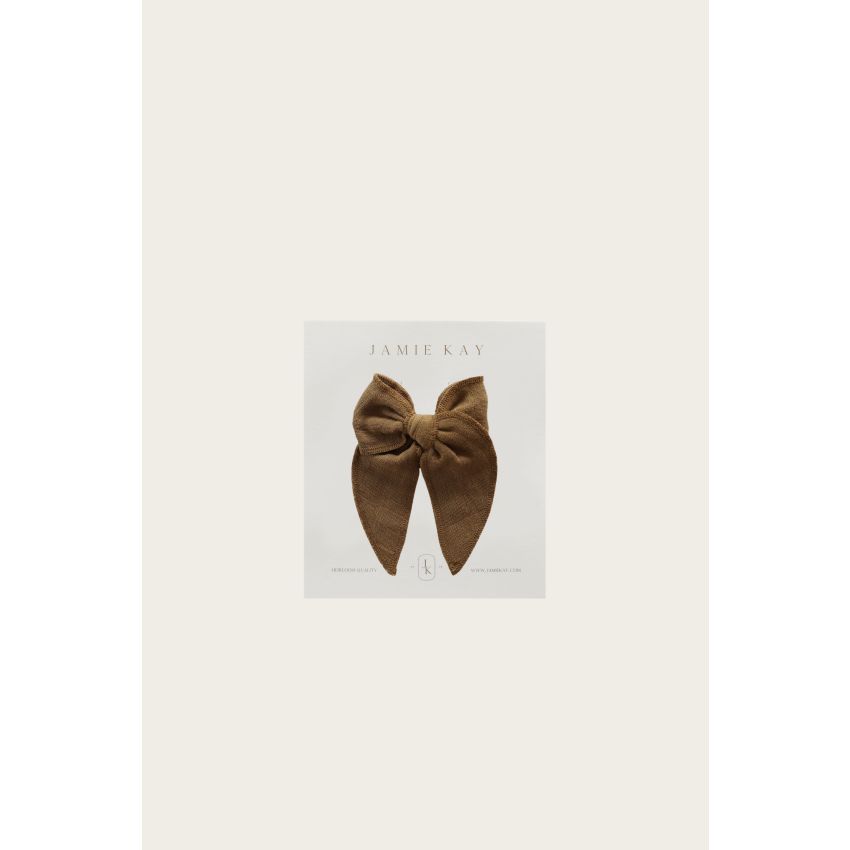 Jamie Kay - Haarclip Schleife Muslin Bronze