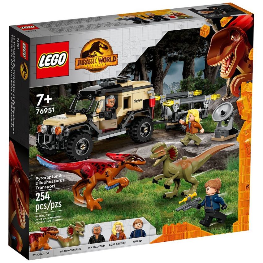 LEGO® Jurassic World™ 76951 - Pyroraptor & Dilophosaurus Transport