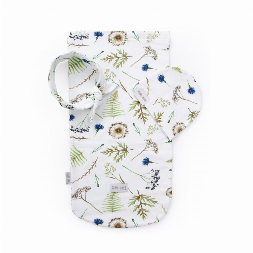 Qbana Mama - Pucksack Set mit Beanie & Stirnband Herbal