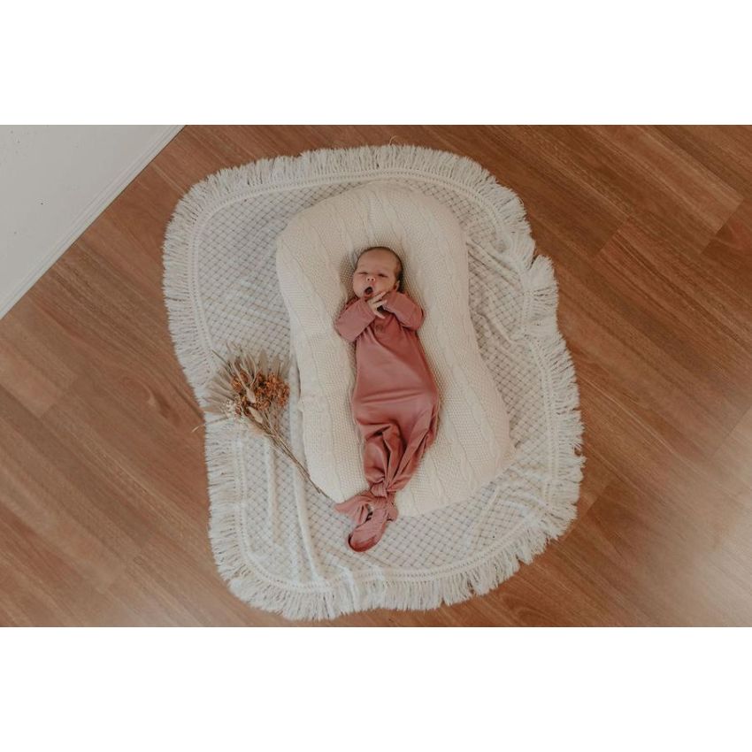 Lunas Treasure - Bambus Knoten- Strampler Mauve Rose