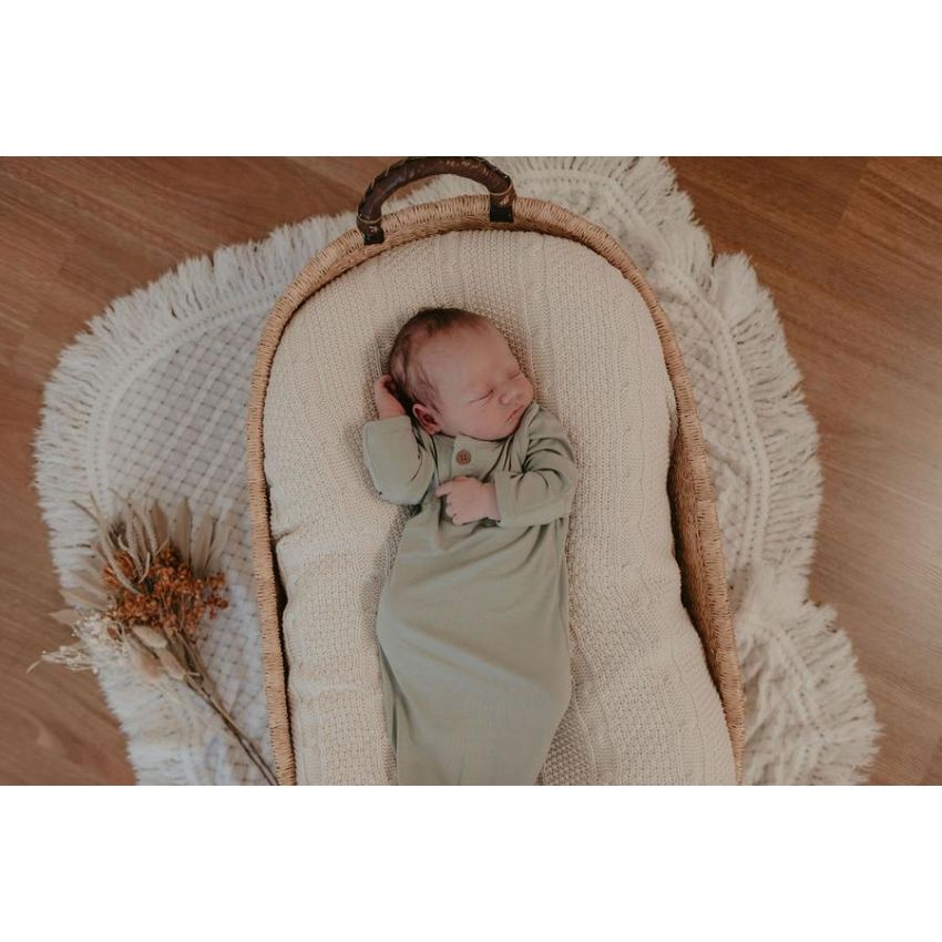 Lunas Treasure - Bambus Knoten- Strampler Sage