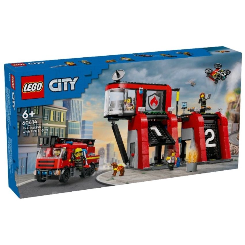 LEGO® City 60414 - Feuerwehrstation mit Drehleiterfahrzeug