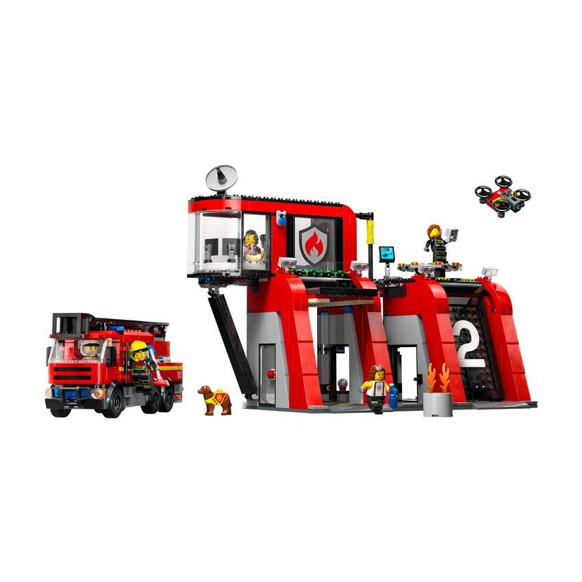 LEGO® City 60414 - Feuerwehrstation mit Drehleiterfahrzeug