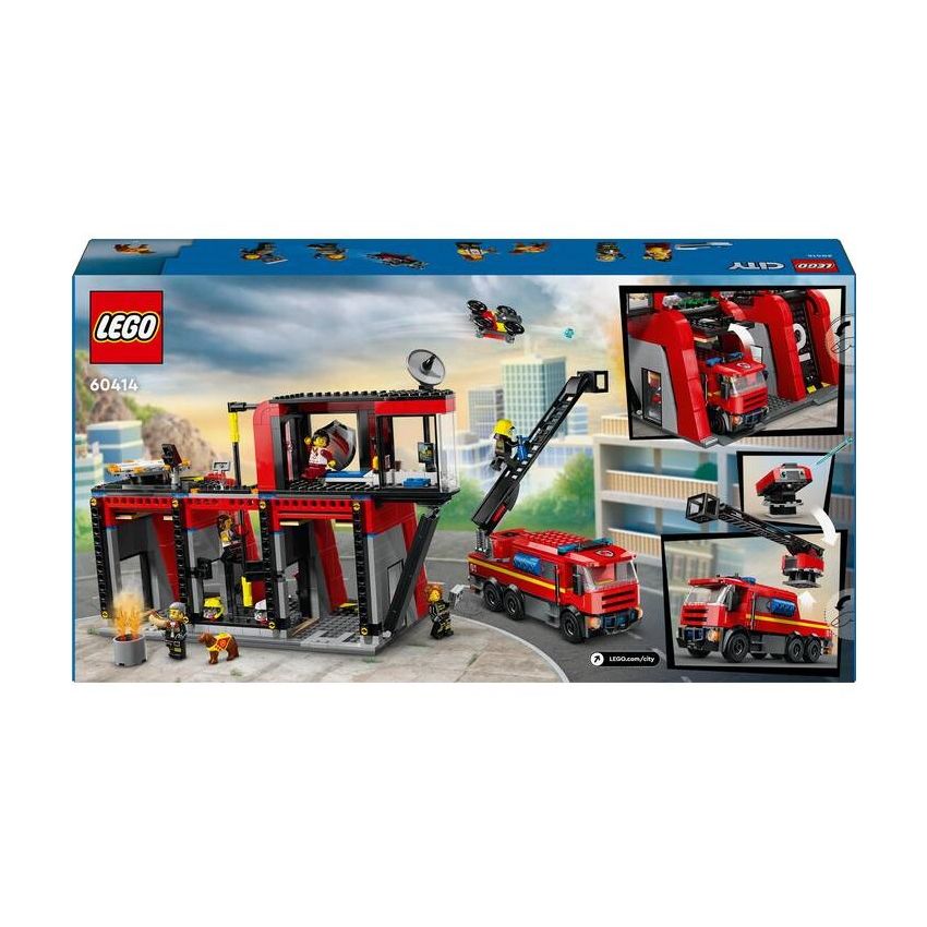 LEGO® City 60414 - Feuerwehrstation mit Drehleiterfahrzeug