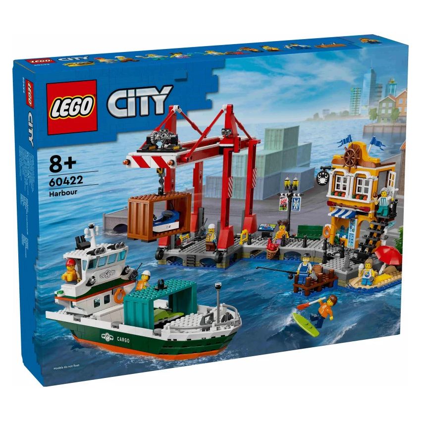 LEGO® City 60422 - Hafen mit Frachtschiff