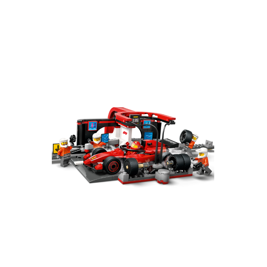 LEGO® City 60443 - F1 Boxenstopp mit Boxencrew und Ferrari Flitzer