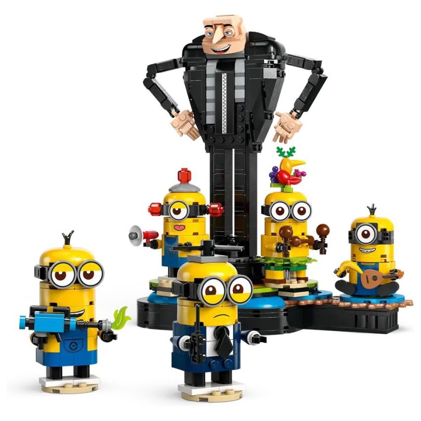 LEGO® Minions 75582 - Ich Einfach unverbesserlich 4 - Gru und die Minions aus LEGO Steinen