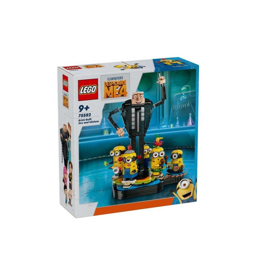 LEGO® Minions 75582 - Ich Einfach unverbesserlich 4 - Gru und die Minions aus LEGO Steinen