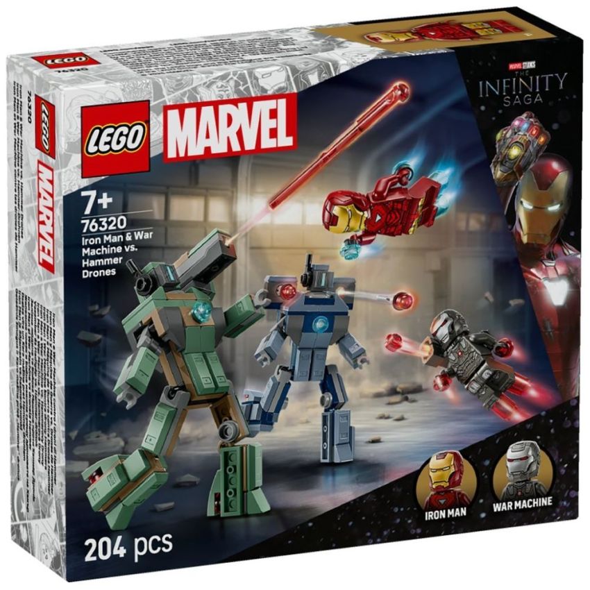 LEGO® Marvel 76320 - Iron Man & War Machine vs. Hammer-Drohnen