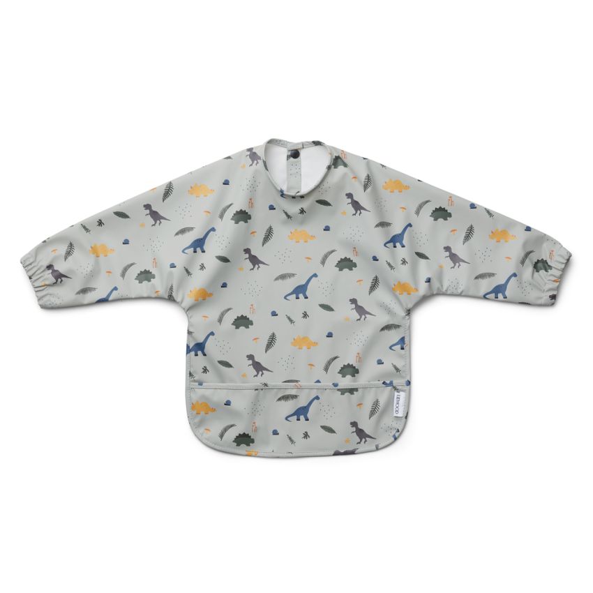 LIEWOOD - Merle Lätzchen Langarm Dino Dove Blue