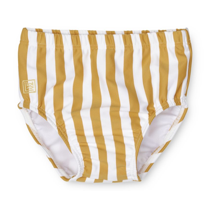 LIEWOOD - Anthony UV Baby Badehose Streifen Yellow Mellow White