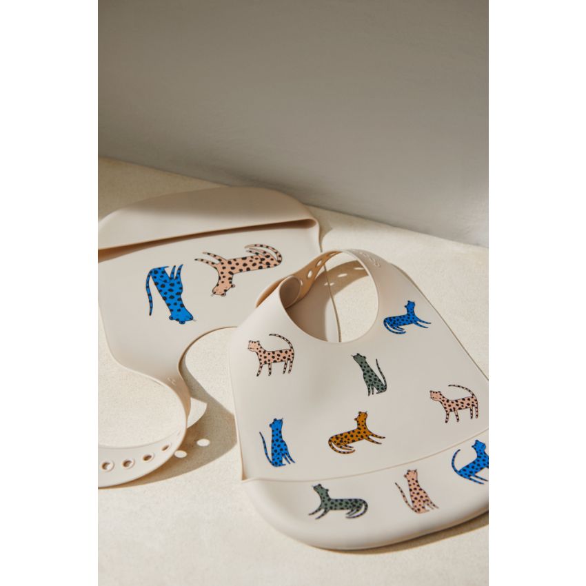 LIEWOOD - Tilda Silikonlätzchen Set Leopard Multi