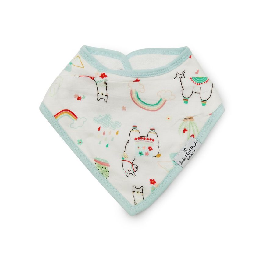 LouLou Lollipop - Bandana Lätzchen 2er Set Lama & Regenbogen