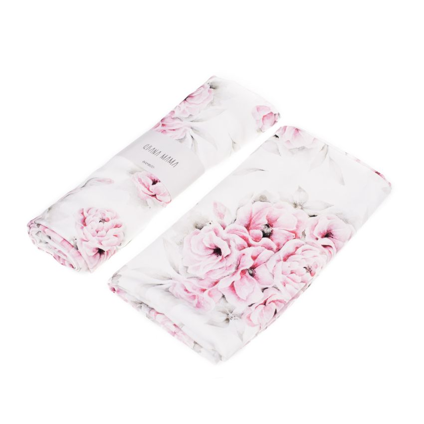 Qbana Mama - Bambus Swaddle Blossom 120 x 120cm